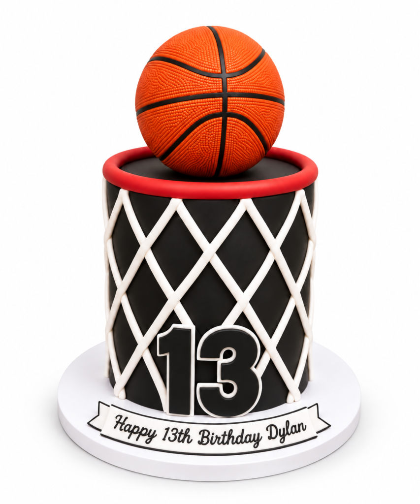 Basketball Theme Birthday Cake by The Cake Studio NY