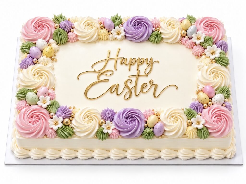 Easter Dominican Half Sheet Cake by The Cake Studio NY