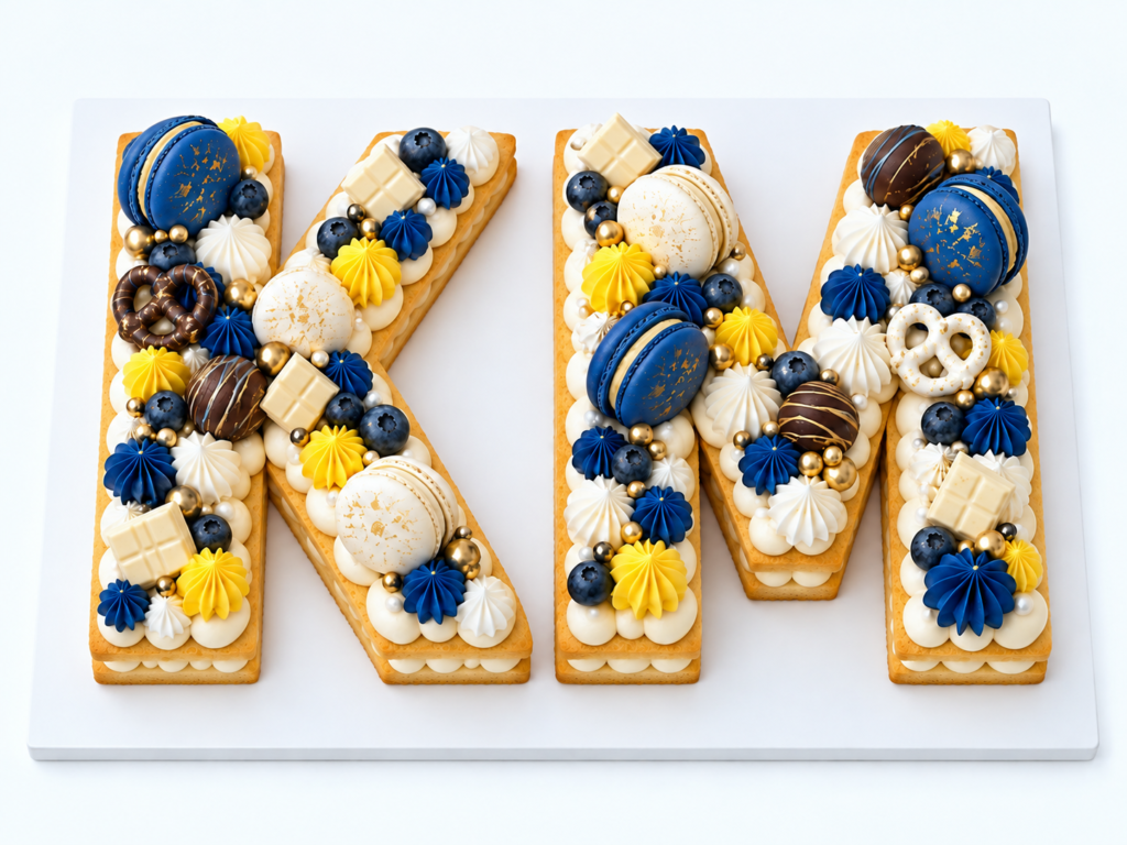 Letter KM Large Cookie Cut-Out by The Cake Studio NY