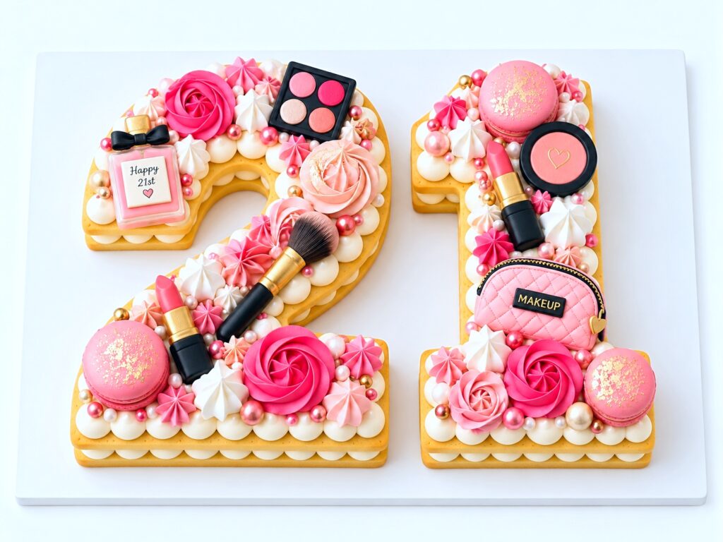 Number 21 Cookie Tart Cut-Out by The Cake Studio NY