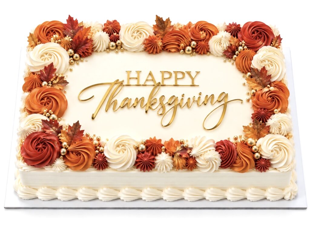 Thanksgiving Dominican Half Sheet Cake by The Cake Studio NY
