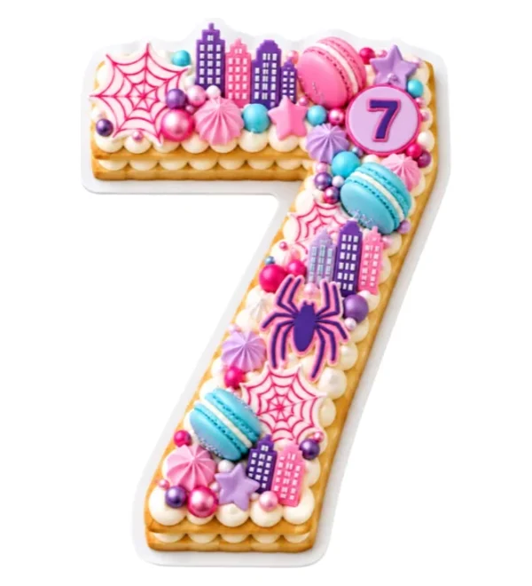 Number 7 cookie tart cake by The Cake Studio NY