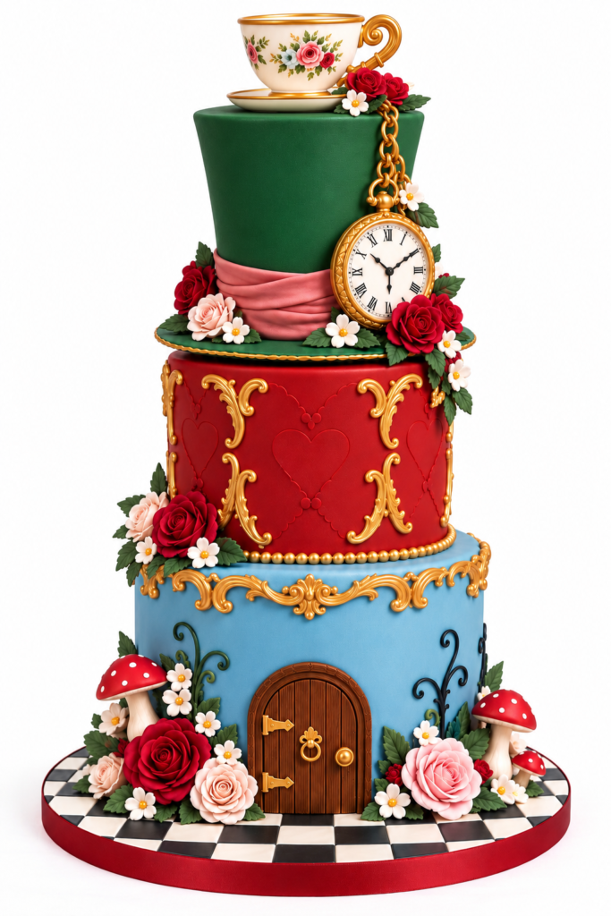 Alice in Wonderland Mad Hatter Birthday Cake - The Cake Studio NY