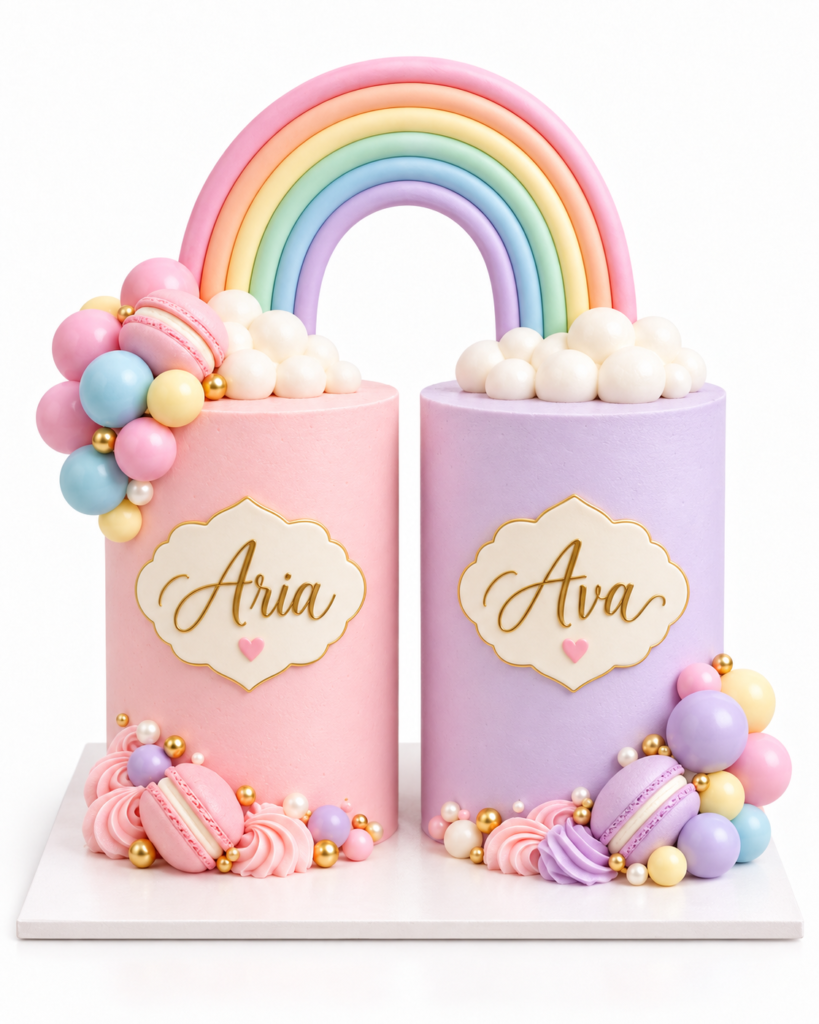 Aria Avas Twins Cake - The Cake Studio NY