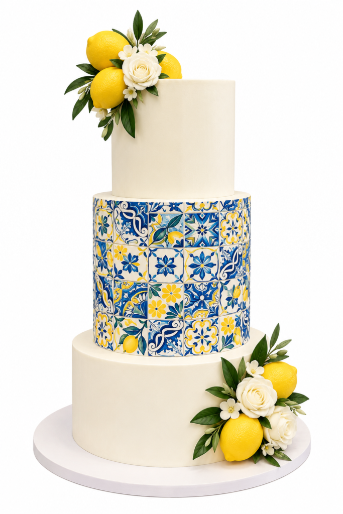 Bridal Shower Mediterranean Theme Cake - The Cake Studio NY