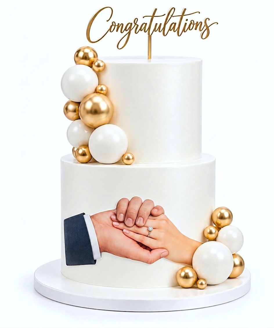 Dominican Cake Engagement Cake - The Cake Studio NY