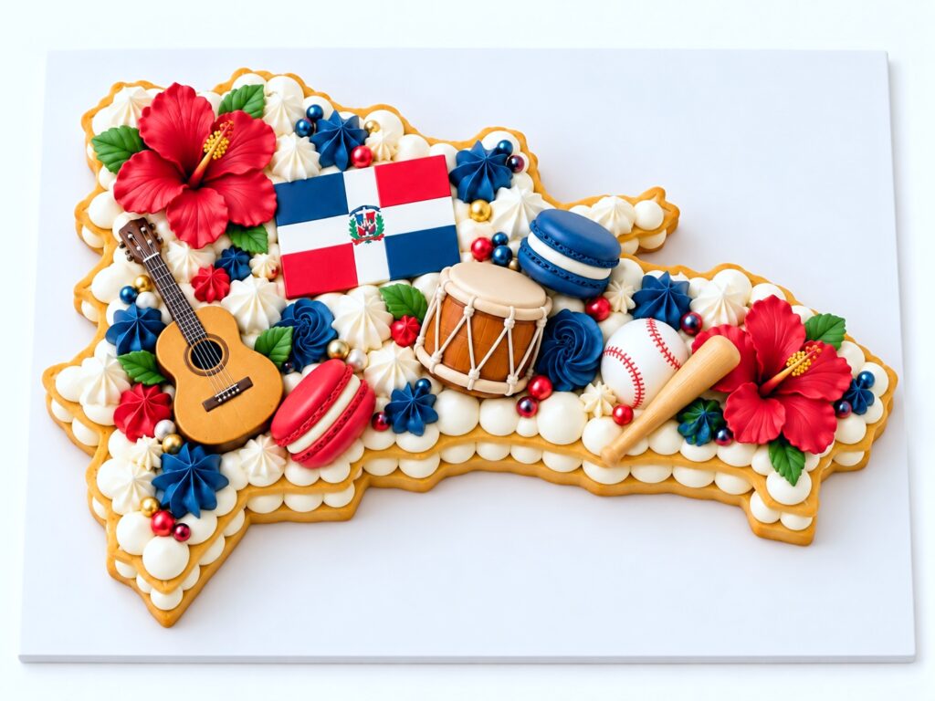 Dominican Republic Cut Out Cookie Tart - The Cake Studio NY
