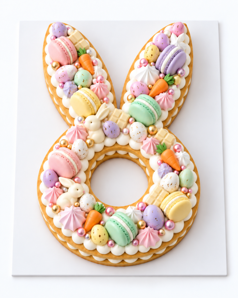 Easter Bunny Cut Out Cookie Tart - The Cake Studio NY