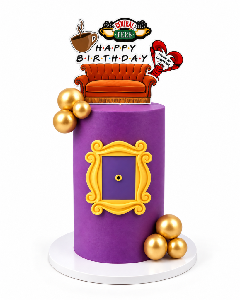 Friends Theme Birthday Cake - The Cake Studio NY