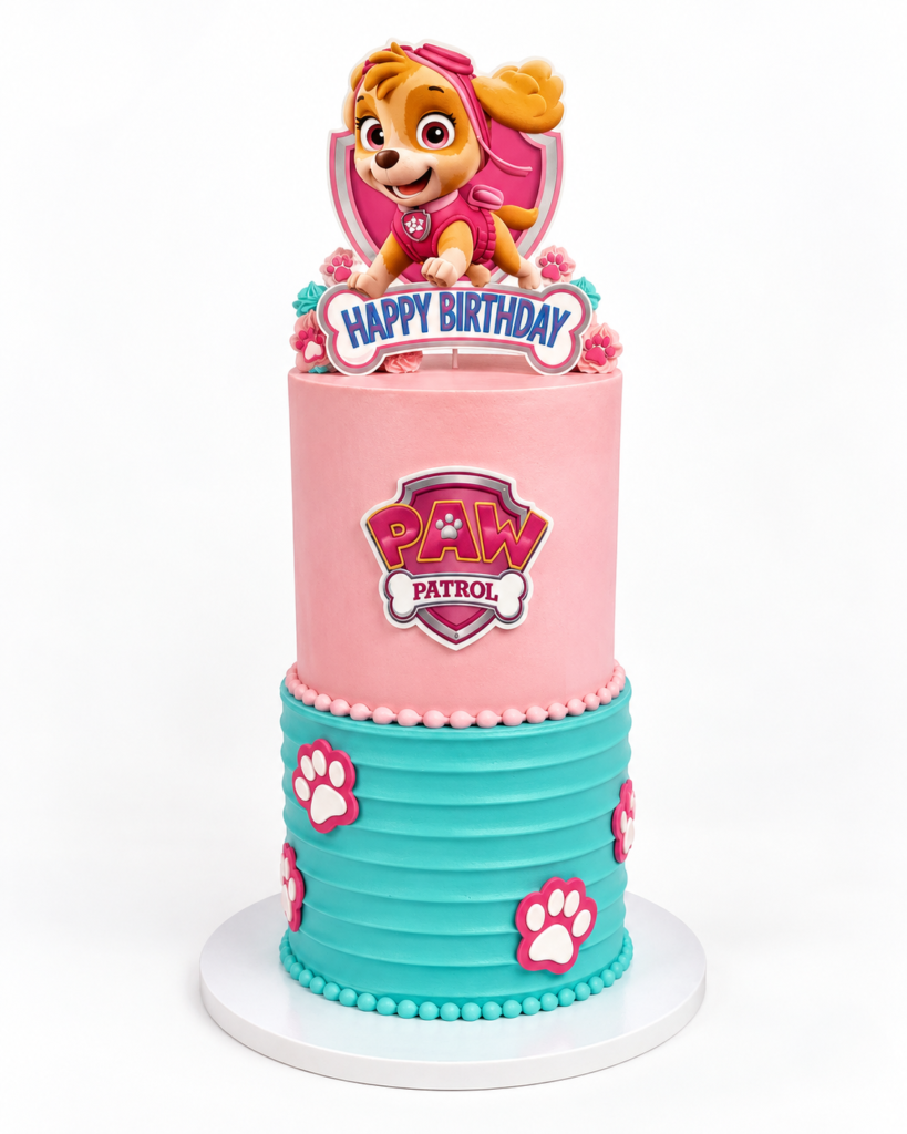 Kids Paw Patrol Theme Birthday Cake - The Cake Studio NY