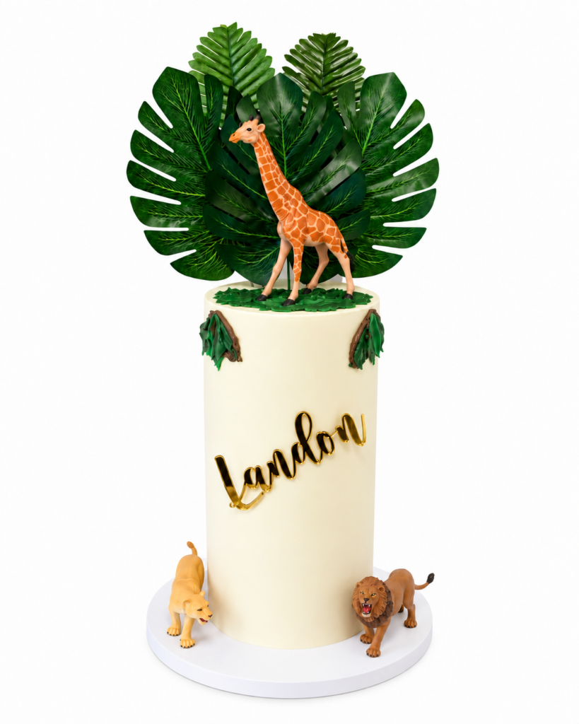 Safari Theme 1st Birthday Cake - The Cake Studio NY