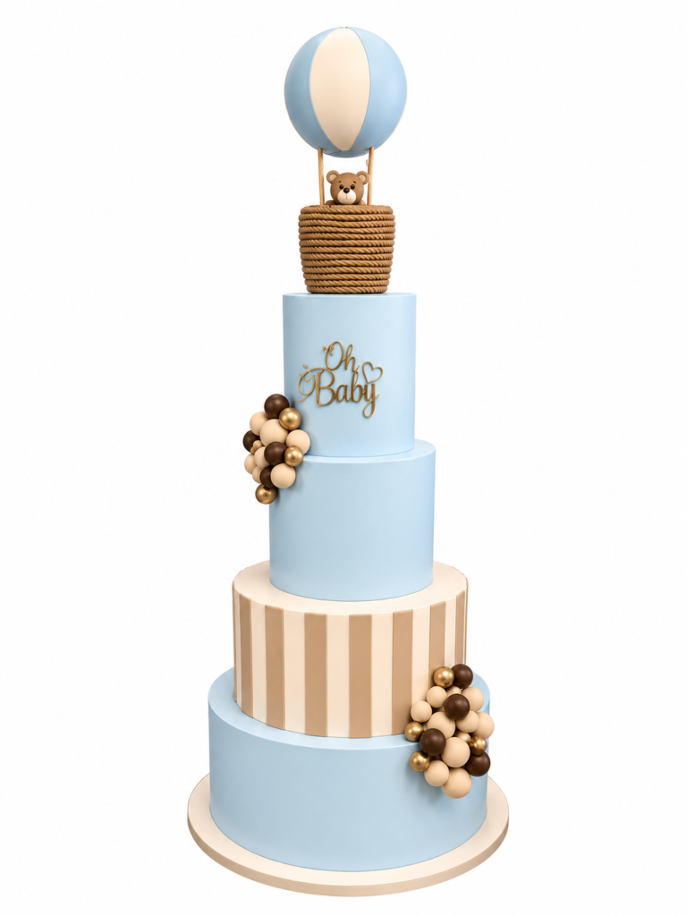 Tiered Dominican Cake for a Baby Shower - The Cake Studio NY