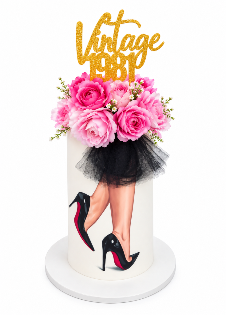 Vintage 1981 Pink Stiletto Cake - The Cake Studio NY