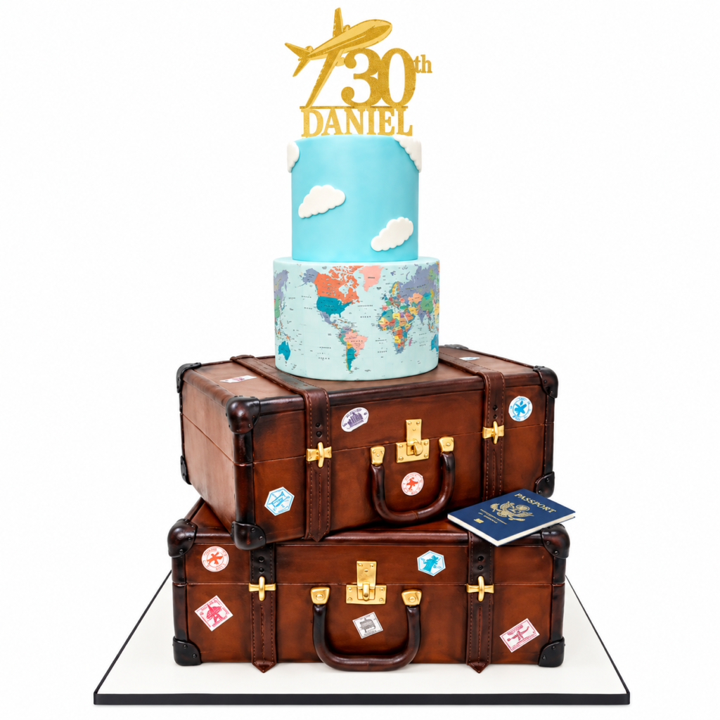 Vintage Travel Luggage Cake - The Cake Studio NY