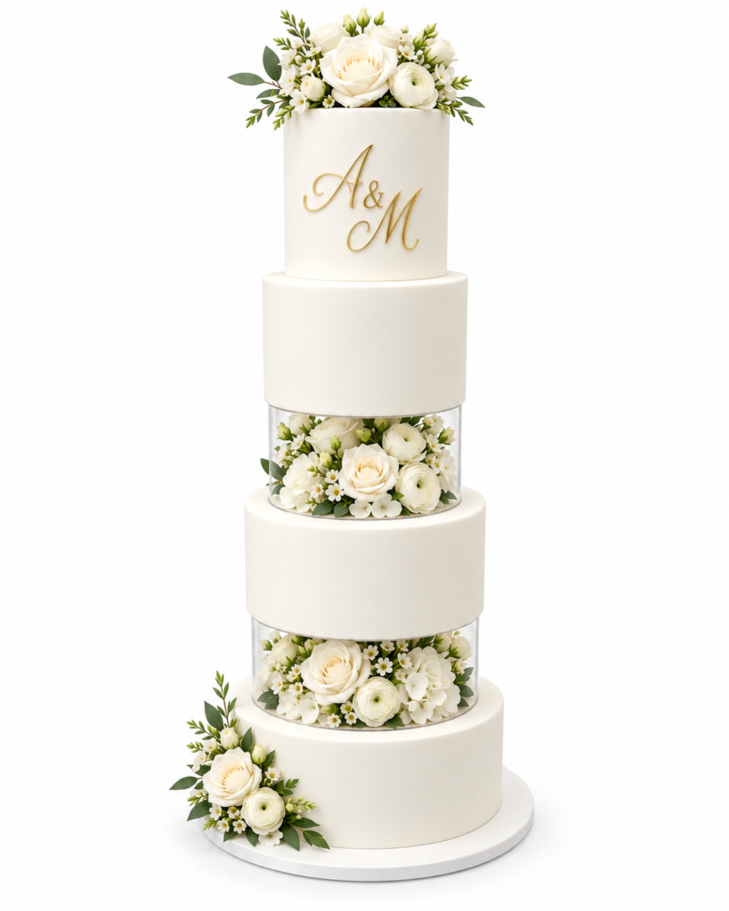 Wedding Cake 4 Tiers - The Cake Studio NY